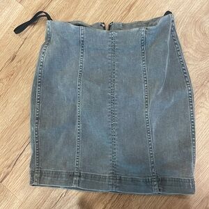 Free people modern femme denim mini skirt size 0